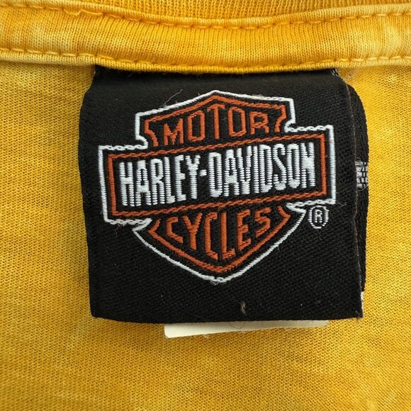 Harley-Davidson Shirt‎ Womens L Gold V-Neck Long Sleeve Smoky Mtn Pigeon Forge - Picture 3 of 11